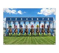Luminora 7x5ft Horse Racing Race Starting Gate Equestrian Sport Backdrop
