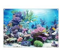 Luminora 7x5ft Under The Sea Backdrop Underwater World Tropical Fish Coral Reef Aquarium Background Birthday Baby Shower Party Decorations Photo Banner Props