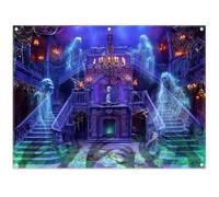 Luminora 8x6ft Halloween Spooky Medieval Castle Haunted House Backdrop