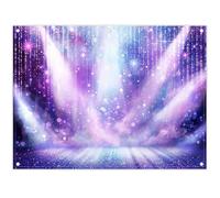 Luminora 8x6ft Purple Spotlight Stage Concert Backdrop Sing Dance Music Festival Lighting Background Prom Birthday Party Decoration Photo Banner Props