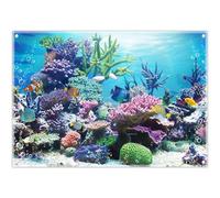 Luminora 8x6ft Under The Sea Backdrop Underwater World Tropical Fish Coral Reef Aquarium Background Birthday Baby Shower Party Decorations Photo Banner Props