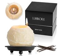 LUMINORA Spiral Scented Candle for Women & Men | Hand-Crafted Decorative Soy Wax Candle | Decor Wick Flower | Unique Twisted Spiral Burn Design | Aromatherapy Candle | Winter Whire | (Vanilla Scent)