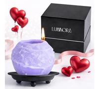 LUMINORA Unique Spiral Scented Candle | Hand-Crafted Soy Decorative Candle with Mesmerizing Spiral Burn, Twisted Wave Design & Premium Gift Box | (Languid, Lavender)