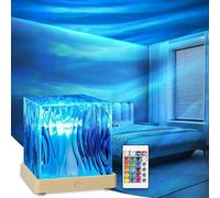 Luminorthe Cube Lamp Ocean, 18 Colors Northern Lights Projector with Remote, 30 Lighting Modes Ocean Wave Projector Light Galaxy Projector, Ambient Lighting Room Decor Water Light for Teen Girls
