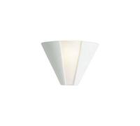 Luminosa Lighting Ceramic 1 Light Indoor Wall Uplighter - 100W Unglazed, Acid White Glass, E27
