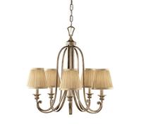 The Chapel 5 Light Single Tier Chandelier In A Brushed Silver Sand Effect.