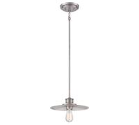 Quoizel Admiral 1 Light Mini Pendant Antique Nickel, Silver