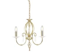 Luminosa Lighting Elstead Aegean Chandelier 3 Light Polished Brass Finish, E14