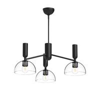 Luminosa Lighting Elstead Alora Mood Jude Multi Arm Pendant Ceiling Light Contemporary Matt Black 3X E27