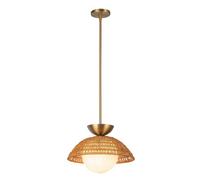 Luminosa Lighting Elstead Alora Mood Perth Dome Pendant Ceiling Light Contemporary Brushed Gold 1X E27
