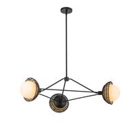 Luminosa Lighting Elstead Alora Mood Perth Pendant Ceiling Light Contemporary Matt Black 3X E14