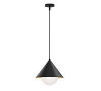 Luminosa Lighting Elstead Alora Mood Remyck Dome Pendant Ceiling Light Contemporary Matt Black 1X E27