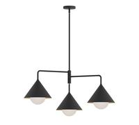 Luminosa Lighting Elstead Alora Mood Remyck Multi Arm Pendant Ceiling Light Contemporary Matt Black 3X E27