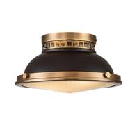 Luminosa Lighting Elstead Amelia 2 Light Bowl Semi Flush Ceiling Light, Buckeye Bronze, Restoration Bronze