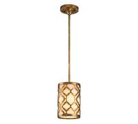 Luminosa Lighting Elstead Arabella 1 Light Ceiling Mini Duo-Mount Pendant Gold, E27