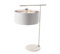 Balance 1 Light Table Lamp White Polished Nickel E27 Netlighting White One Size