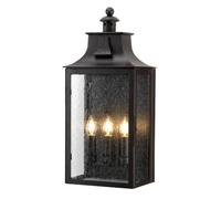 Balmoral 3 Light Outdoor Wall Lantern Light Old Bronze IP44 E14 Netlighting Brown One Size