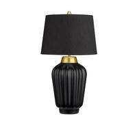 Luminosa Lighting Elstead Bexley 1 Light Table Lamp Black, Brushed Brass