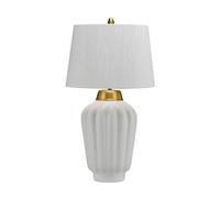 Luminosa Lighting Elstead Bexley 1 Light Table Lamp White, Brushed Brass
