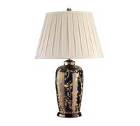 Luminosa Lighting Elstead Blackbirds 1 Light Table Lamp Black, Gold, E27