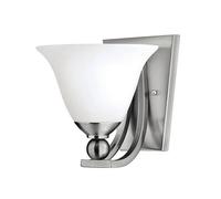 Luminosa Lighting Elstead Bolla 1 Light Wall Light Brushed Nickel Glass Shade, E27