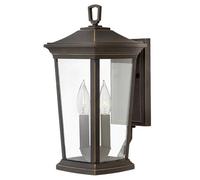Luminosa Lighting Elstead Bromley 2 Light Outdoor Medium Wall Lantern Light Bronze Ip44, E14