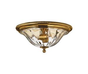 Luminosa Lighting Elstead Cambridge 2 Light Flush Mount Ceiling Light Burnished Brass, E27