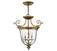 Luminosa Lighting Elstead Cambridge 3 Light Small Ceiling Pendant Polished Brass, E14