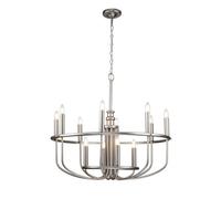 Luminosa Lighting Luminosa Capitol Hill 12 Light Multi Arm Pendant Ceiling Light, Brushed Nickel