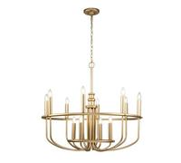 Kichler Capitol Hill 12 Light Chandelier In Natural Brass