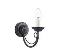 Luminosa Lighting Elstead Chartwell 1 Light Indoor Candle Wall Light Black, E14
