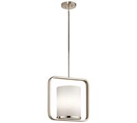 Luminosa Lighting Elstead City Loft 1 Light Medium Ceiling Pendant Polished Nickel, E27
