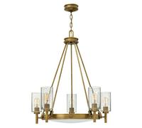 Luminosa Lighting Elstead Collier 5 Light Multi Arm Chandelier Brass Finish, E27