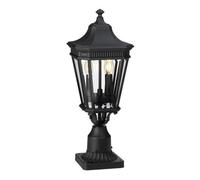 Luminosa Lighting Elstead Cotswold Lane 2 Light Medium Outdoor Pedestal Light Black Ip44, E14