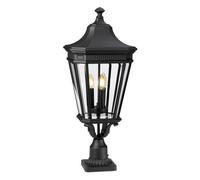 Luminosa Lighting Elstead Cotswold Lane 3 Light Large Outdoor Pedestal Light Black Ip44, E14