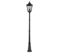 Luminosa Lighting Elstead Cotswold Lane 3 Light Large Outdoor Post Lantern Black Ip44, E14