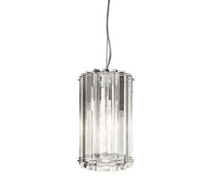 Luminosa Lighting Elstead Crystal Skye 2 Light Round Mini Ceiling Pendant Light Chrome, Crystal Glass, G9