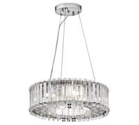 Crystal Skye 6 Light Ceiling Pendant Chrome with Crystals, G9 - Chrome