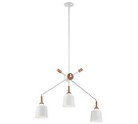 Danika 3 Light Ceiling Chandelier Pendant Bar Light White E27 Netlighting White One Size