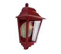 Elstead Deco Lane outdoor wall lamp, red, lantern, aluminium, IP44