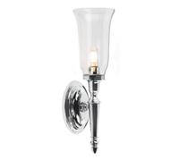Elstead Lighting Elstead Dryden Single Light Bathroom Fitting with Flared Glass Shade