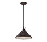 Luminosa Lighting Elstead East Vale 1 Light Large Dome Ceiling Pendant Palladian Bronze, E27