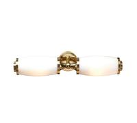 Eliot 2 Light Bathroom Twin Wall Light Polished Brass IP44 G9 Netlighting Yellow One Size
