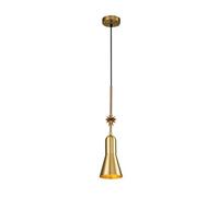Luminosa Lighting Elstead Etoile Dome Pendant Ceiling Light, Aged Brass And Gold Leaf