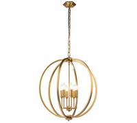 Luminosa Lighting Elstead Feiss Corinne Spherical Pendant Ceiling Light Burnished Brass