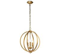 Luminosa Lighting Elstead Feiss Corinne Spherical Pendant Ceiling Light Burnished Brass