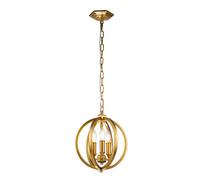 Luminosa Lighting Elstead Feiss Corinne Spherical Pendant Ceiling Light Burnished Brass