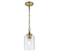 Luminosa Lighting Elstead Feiss Hounslow Dome Pendant Ceiling Light Burnished Brass