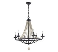 Luminosa Lighting Elstead Feiss Nori Multi Arm Chandelier Dark Weathered Zinc With Driftwood Grey