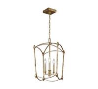 Luminosa Lighting Elstead Feiss Thayer Lanterns Pendant Ceiling Light Antique Gold